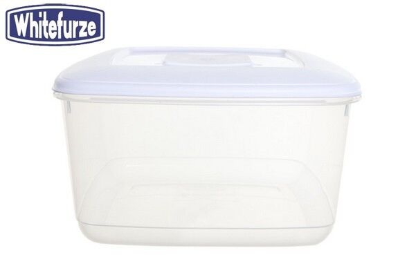 Whitefurze 10 Litre Rectangular Food Storage Box with Lid Whitefurze 10 Litre Rectangular Food Storage Box with Lid